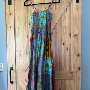 Jewel tone patchwork summer dress